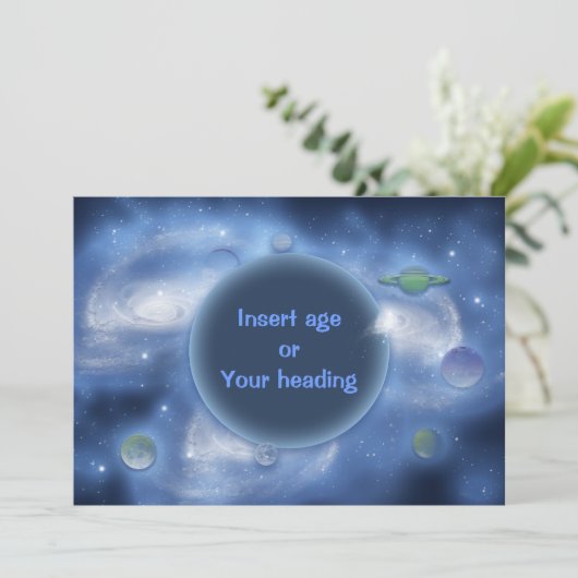 Invitations - personnalisables, espace (Debout devant)