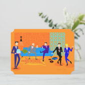 Invitations personnalisables Retro Gay Party (Debout devant)