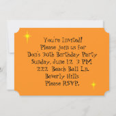Invitations personnalisables Retro Gay Party (Dos)