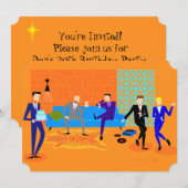 Invitations personnalisables Retro Gay Party (Devant / Derrière)