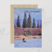 Invitations personnalisables rustiques de mariage (Devant / Derrière)