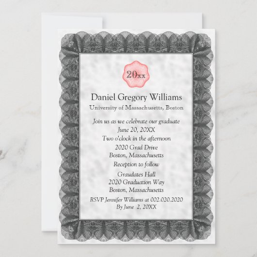 Invitations personnalisées (Devant)