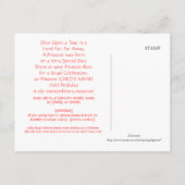 Invitations personnalisées à la fête d'anniversair (Dos)