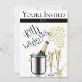 Invitations personnalisées à la fête du 40e annive (Devant)