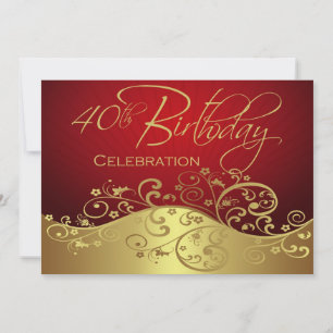 Invitations personnalisées à la fête du 40e annive