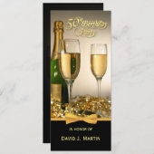 Invitations personnalisées à la fête du 50e annive (Devant / Derrière)