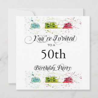 Invitations personnalisées à la fête du 50e annive