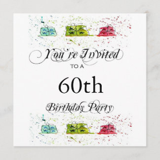 Invitations personnalisées à la fête du 60e annive