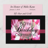 Invitations personnalisées à la fête du 60e annive (Devant / Derrière)