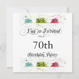 Invitations personnalisées à la fête du 70e annive