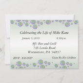 Invitations personnalisées à la fête du 90e annive (Dos)