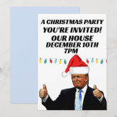INVITATIONS PERSONNALISÉES AU PARTI DE NOËL TRUMP (Devant / Derrière)