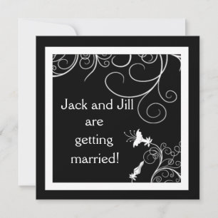 Invitations personnalisées B & W avec design Art D