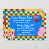 Invitations personnalisées Carnival Lights (Devant / Derrière)