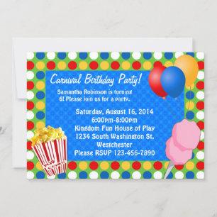 Invitations personnalisées Carnival Lights