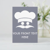 Invitations personnalisées CHEF (Debout devant)