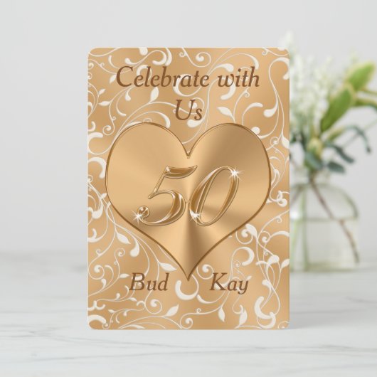 Invitations personnalisées créées pour le cinquant (Debout devant)