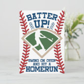 Invitations personnalisées de baseball Anniversair (Debout devant)