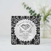 Invitations personnalisées de diamants et de perle (Debout devant)