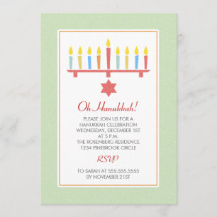 Invitations personnalisées de Hanoukka Party