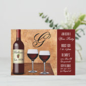 Invitations Personnalisées De La Fête Du Vin (Debout devant)