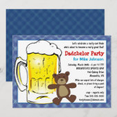 Invitations personnalisées de la partie Dadchelor  (Devant / Derrière)