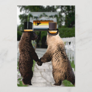 Invitations personnalisées de l'Mariage de l'ours