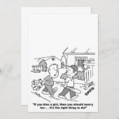 Invitations personnalisées de mariage de dessin an (Devant / Derrière)