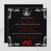 Invitations personnalisées de mariage de goth fonc (Devant / Derrière)