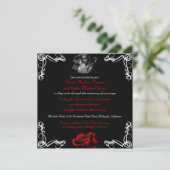 Invitations personnalisées de mariage de goth fonc (Debout devant)
