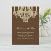 Invitations personnalisées de mariage de lustre (Debout devant)