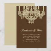 Invitations personnalisées de mariage de lustre (Devant / Derrière)