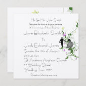 Invitations personnalisées de mariée et de mariée  (Devant / Derrière)