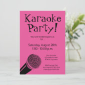 Invitations personnalisées de soirée karaoké avec  (Debout devant)