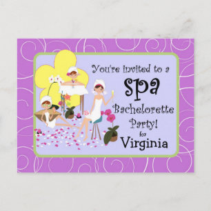Invitations personnalisées de spa de partie de