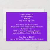 Invitations personnalisées de teinture à tarte, An (Dos)