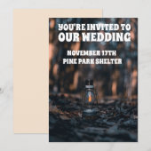 INVITATIONS PERSONNALISÉES DU LANTERN MARIAGE DE A (Devant / Derrière)