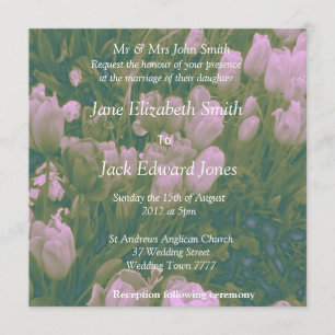 Invitations personnalisées du Mariage de tulipe de
