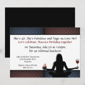 Invitations Personnalisées Du Yoga Party (Devant / Derrière)