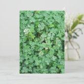 Invitations personnalisées Green White Shamrocks (Debout devant)