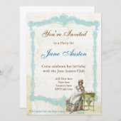 Invitations personnalisées Jane Austen (Devant / Derrière)