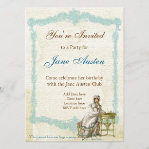 Invitations personnalisées Jane Austen