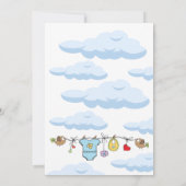 invitations personnalisées oh garçon douche bébé (Dos)