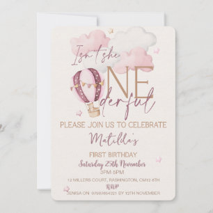 Invitations personnalisées ONEderful First Birthda