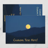 Invitations personnalisées Orange Pleine lune Blue (Devant / Derrière)