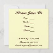 Invitations personnalisées Pine Cone Art Vintage (Dos)