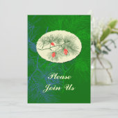 Invitations personnalisées Pinecone Art Vintage (Debout devant)