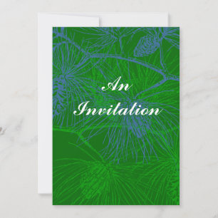 Invitations personnalisées Pinecone Art Vintage