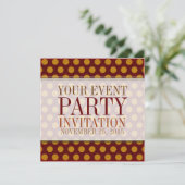 Invitations personnalisées Pois rustiques (Debout devant)