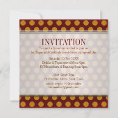 Invitations personnalisées Pois rustiques (Dos)